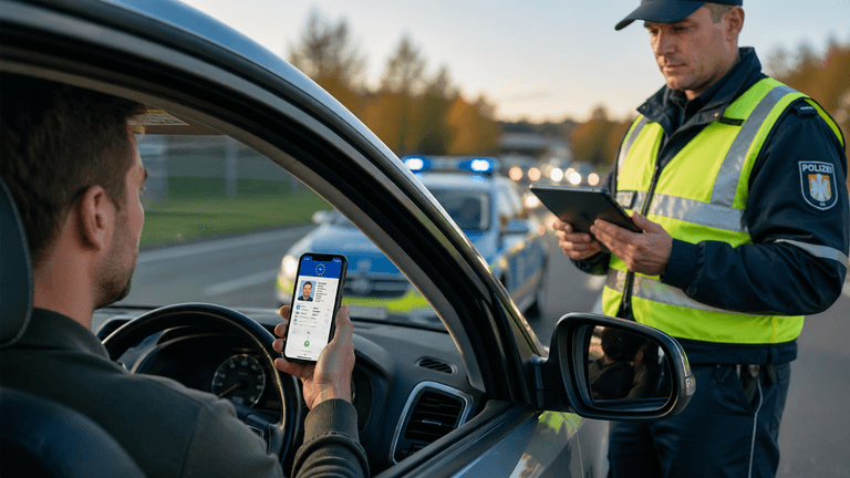 Verkehrskontrolle digitaler Führerschein